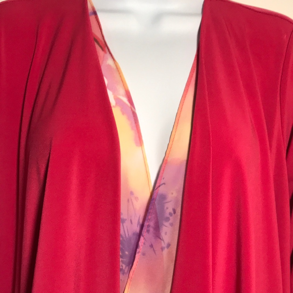 Open layered cardigan